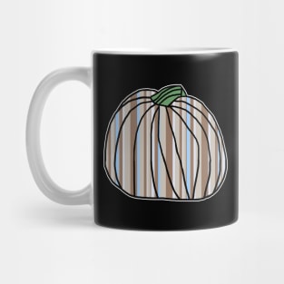 Halloween Horror Pumpkin Light Blue Stone Stripes Mug